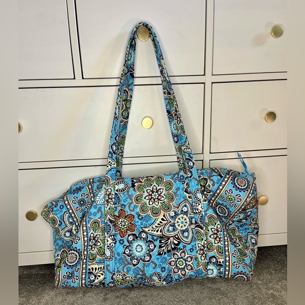 Vera Bradley Bali Blue Weekender Tote Duffle Bag